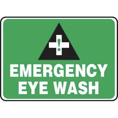 Accuform Emergency Eye Wash, Plastic, 14 in x 20 in, Mounting Holes MFSD413VP
